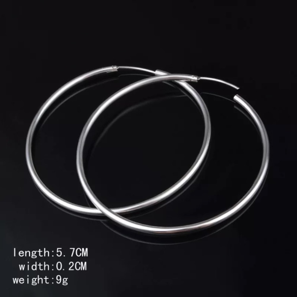 ๐ Sterling Silver 925 Hoop Earrings - Picture 2 of 4